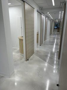 Medical Office Metallic Epoxy Flooring Calgary