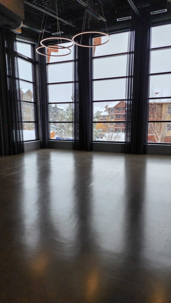 Polished Concrete Floor in Events Venue in Canmore